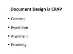 Document Design is CRAP - slide 1