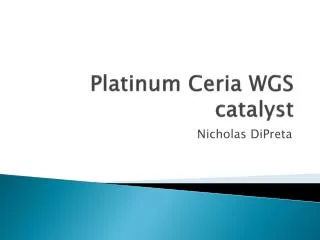 Platinum Ceria WGS catalyst