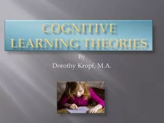 Cognitive learning theories