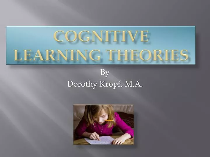 cognitive learning theories