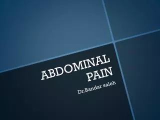 ABDOMINAL PAIN