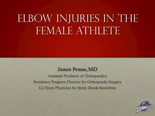 Elbow Injuries in the female athlete