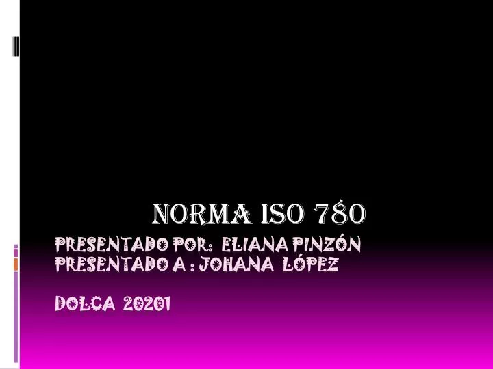 norma iso 780