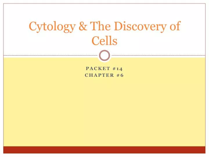 cytology the discovery of cells
