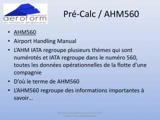 pr calc ahm560