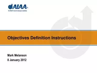 Objectives Definition Instructions