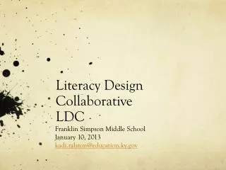 Literacy Design Collaborative LDC