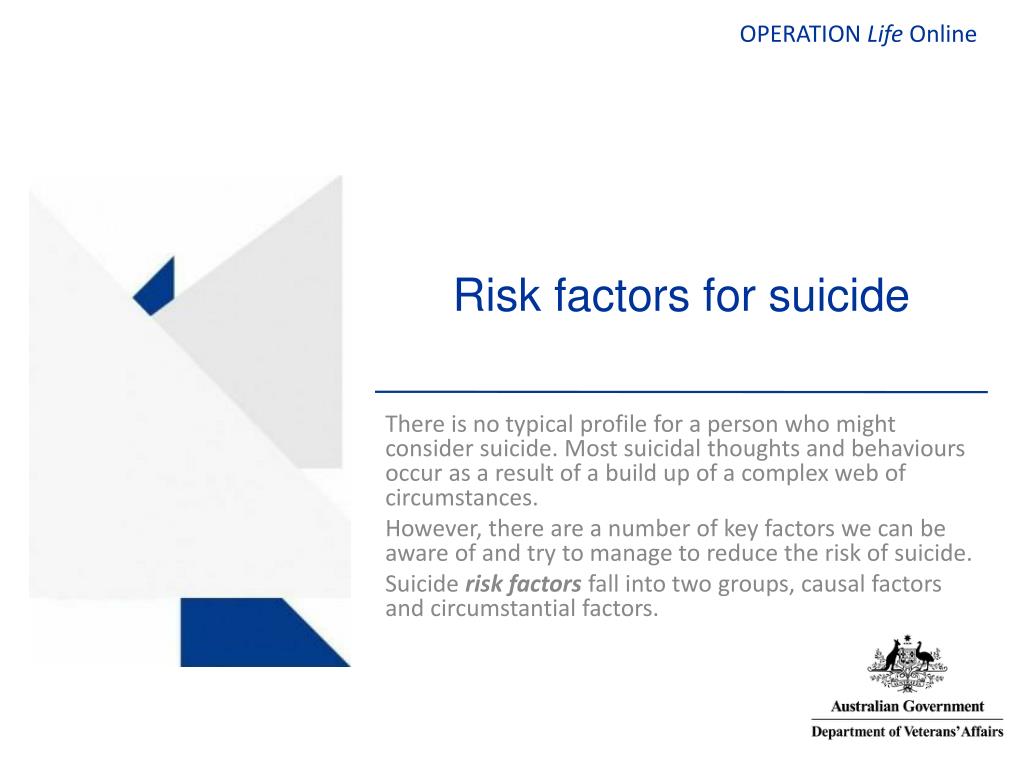 PPT - Risk factors for suicide PowerPoint Presentation, free download ...