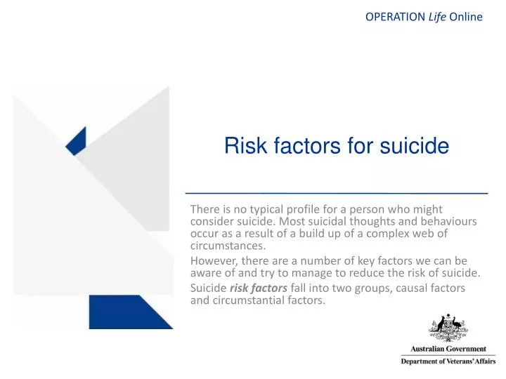 risk factors for suicide