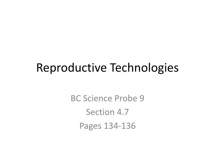 reproductive technologies