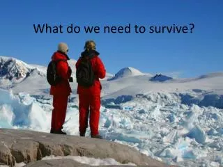 What do we need to survive?