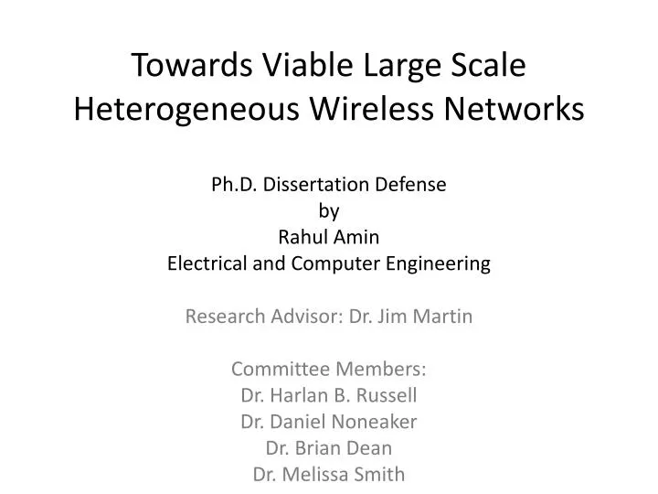 towards viable large scale heterogeneous wireless networks