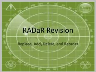 RADaR Revision