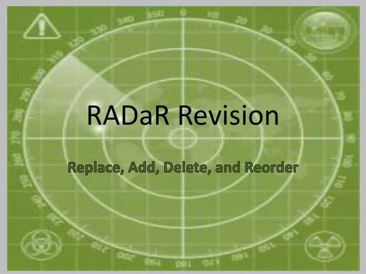 radar revision