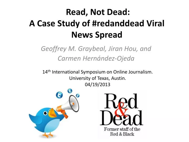 read not dead a case study of redanddead viral news spread