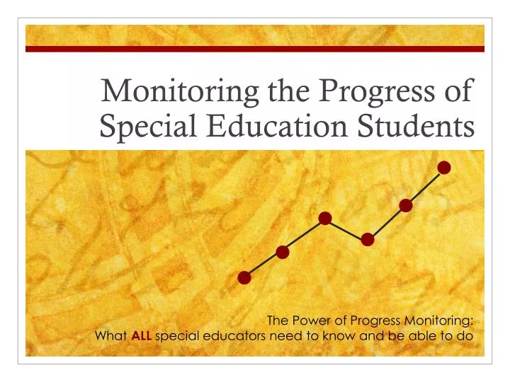 monitoring the progress of special education students