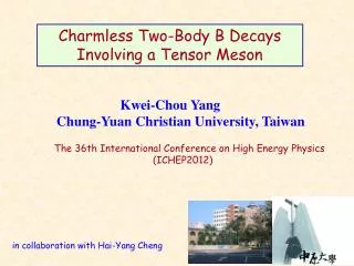 Charmless Two -Body B Decays Involving a Tensor Meson
