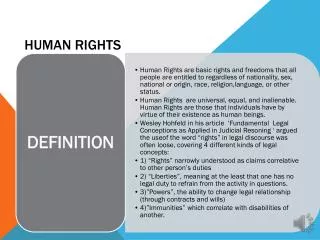 HUMAN RIGHTS