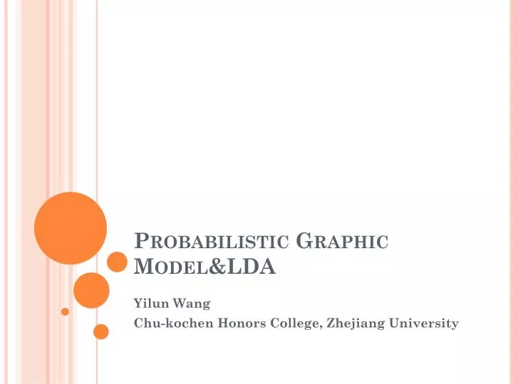 probabilistic graphic model lda