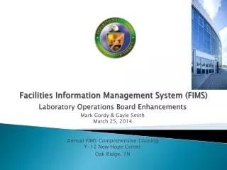Facilities Information Management System (FIMS)