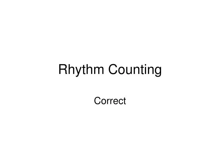rhythm counting
