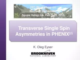 Transverse Single Spin Asymmetries in PHENIX (?)