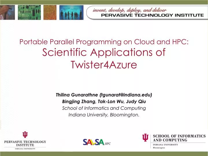 portable parallel programming on cloud and hpc scientific applications of twister4azure