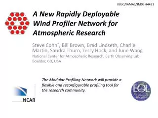 A New Rapidly Deployable Wind Profiler Network for Atmospheric Research