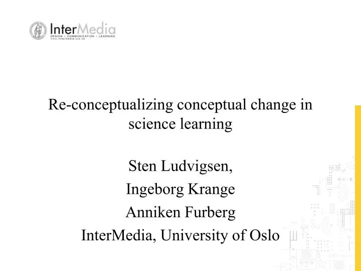 re conceptualizing conceptual change in science learning