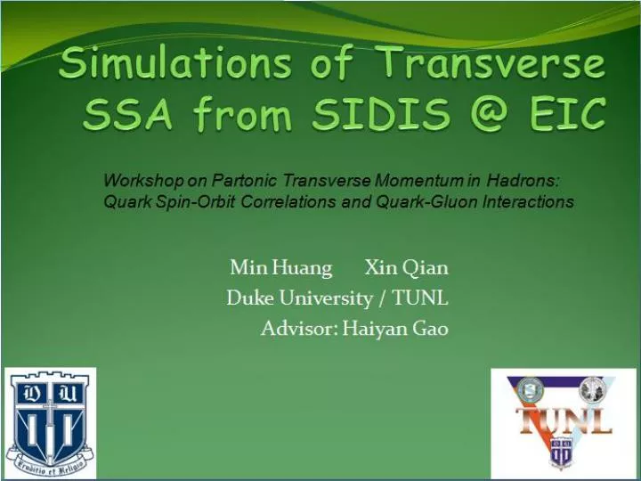 simulations of transverse ssa from sidis @ eic