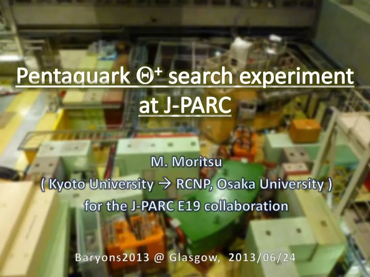 pentaquark q search experiment at j parc