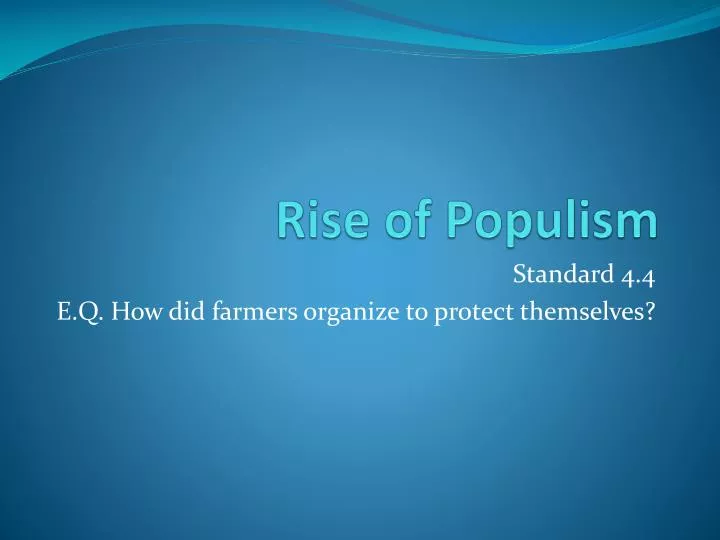 rise of populism