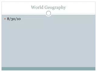 World Geography