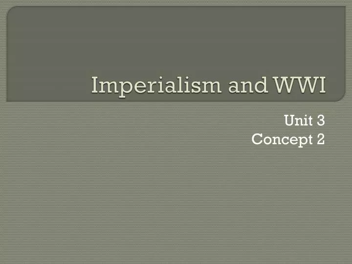 imperialism and wwi