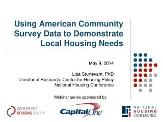 Using American Community Survey Data to Demonstrate Local Housing Needs