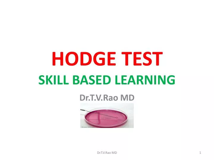 hodge test skill based learning