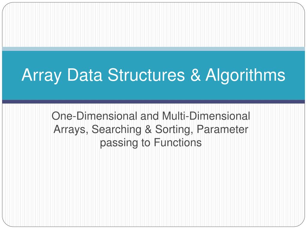 PPT - Array Data Structures & Algorithms PowerPoint Presentation - ID ... image.