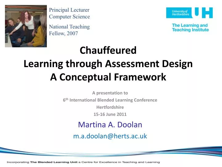 chauffeured learning through assessment design a conceptual framework