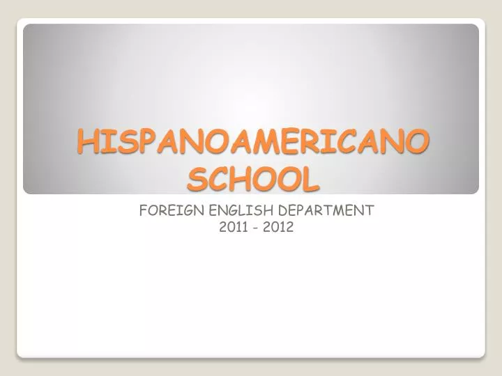 hispanoamericano school