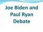Joe Biden and Paul Ryan Debate