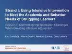 Session 4: Confronting Implementation Challenges When Providing Intensive Intervention - slide 1