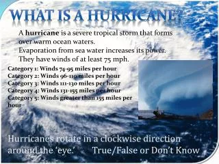 What is a hurricane?