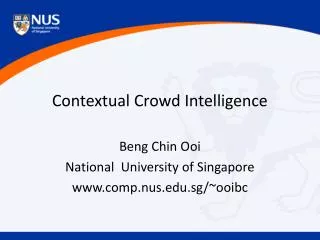 Contextual Crowd Intelligence