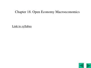 Chapter 18. Open Economy Macroeconomics