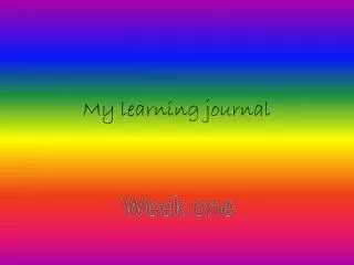 My learning journal