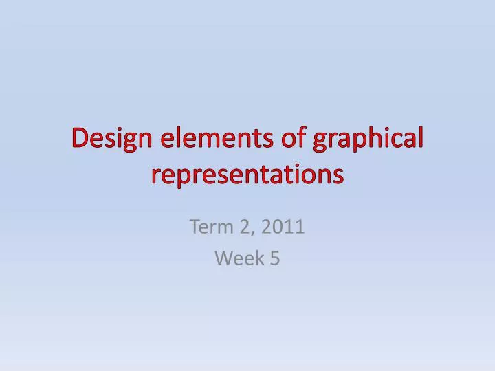 design elements of graphical representations