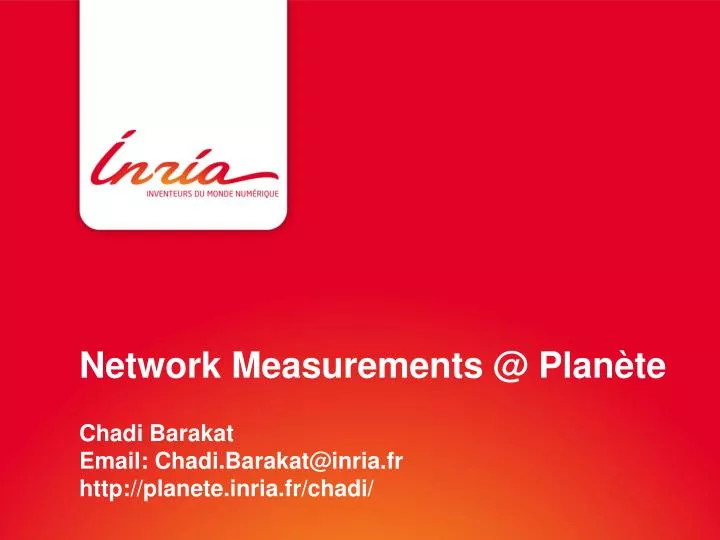 network measurements @ plan te