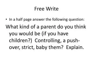 Free Write