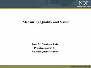 Measuring Quality and Value Keys to Reducing Disparities
