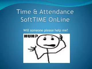 Time &amp; Attendance SoftTIME OnLine